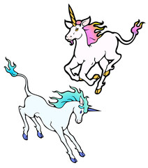 Two different unicorns at play