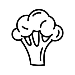 Broccoli line icon. Pictogram isolated on a white background.