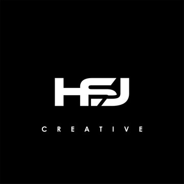 HSJ Letter Initial Logo Design Template Vector Illustration