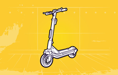 vector illustration of electric scooter © Kyle.Cr8on