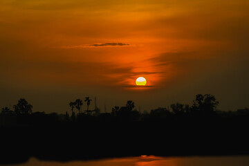 sunset in the mountains