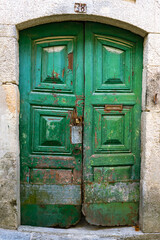 Old wooden door