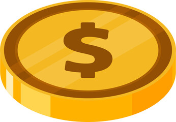 Thick Dollar Coin Icon