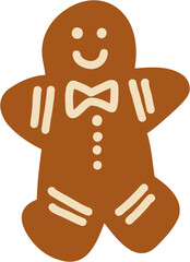 doodle freehand sketch drawing of ginger bread cookie.