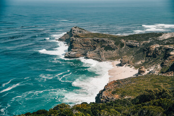 Cape point national park viewpoint over the sea
