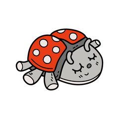 Vector icon illustration of doodle baby nursery nightlight 