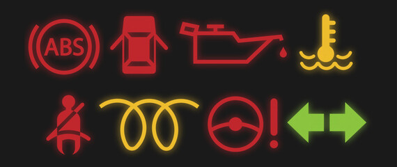 Set of auto car sign. Vector illustration.