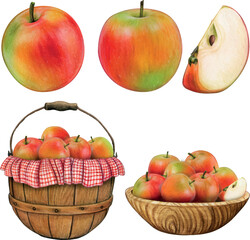 apples in basket