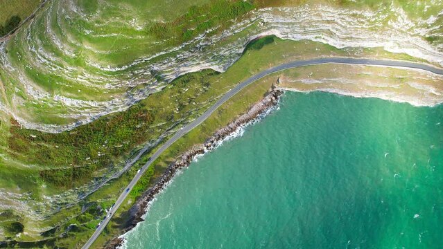 Great Orme near Llandudno in North Wales. - view of Marine Drive on the Great Orme