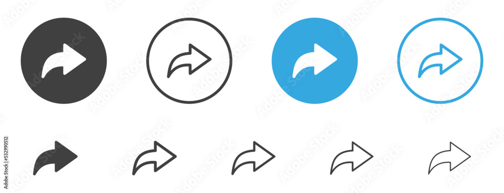 Poster share arrow icon reply send forward icons button