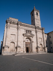 Fototapeta na wymiar View of St. Emidio's cathedral built between VIII and XVI centuries