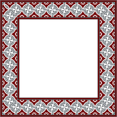 Vintage pattern stylish square frame spiral cross dot line