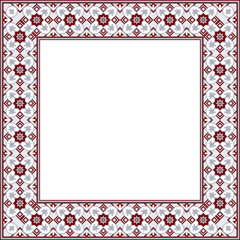 Vintage botanic garden retro pattern stylish square frame