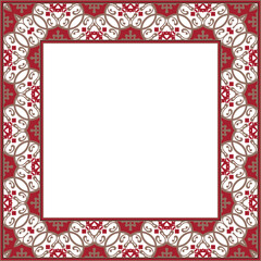 Vintage botanic garden retro pattern stylish square frame