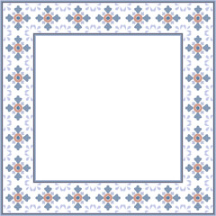 Fototapeta premium Vintage botanic garden retro pattern stylish square frame