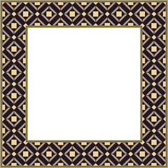 Obraz premium Vintage pattern stylish square frame square geometry cross