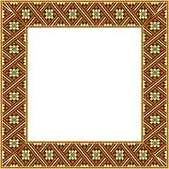 Vintage pattern stylish square frame pixel geometry cross