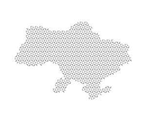 Map of Ukraine. Map of Ukraine drawn with triangles. Ukraine. Territory of Ukraine.