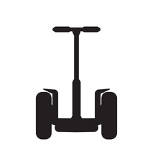 Segway vector icon, electric scooter, black on white background