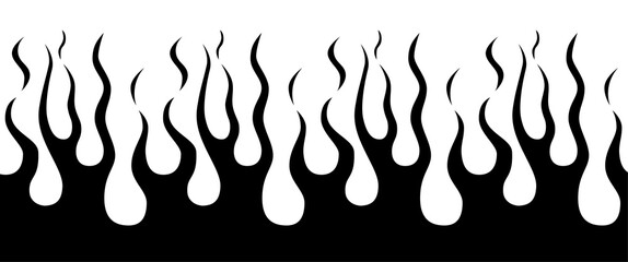 Fire flames isolated on white background. Tribal tattoo design.  © ARTSTOK