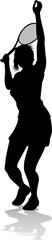 Tennis Silhouette Sport Player Woman