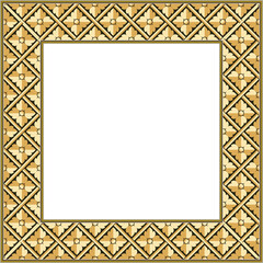 Obraz premium Vintage botanic garden retro pattern stylish square frame