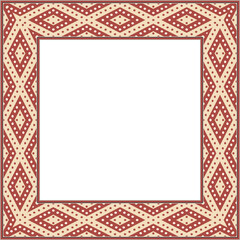 Vintage pattern stylish square frame geometry polygon cross dot line