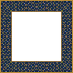 Vintage botanic garden retro pattern stylish square frame