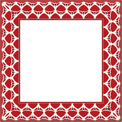 Fototapeta premium Vintage botanic garden retro pattern stylish square frame