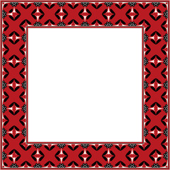 Vintage botanic garden retro pattern stylish square frame