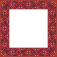 Vintage pattern stylish square frame stitch texture geometry cross line