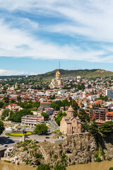 Fototapeta na wymiar Panorama view at the historical center of Tbilisi, Georgia, Europe