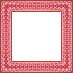 Fototapeta premium Vintage pattern stylish square frame retro stitch texture geometry cross line