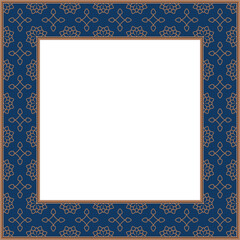 Vintage pattern stylish square frame botanic garden flower