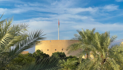 Nizwa fort in Oman historic building