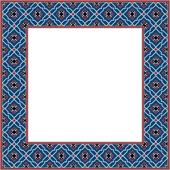 Obraz premium Vintage pattern stylish square frame star geometry polygon cross line