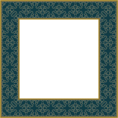 Vintage pattern stylish square frame curve cross line