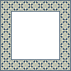 Vintage pattern stylish square frame square cross line