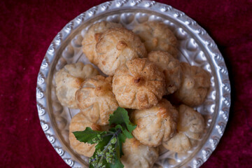 Ganesh Puja - Sweet Modak food offered on Ganpati festival or Chaturthi in India