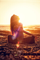 Reiki Yoga On A Golden Beach  - 533002521