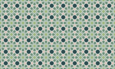 geometrical 6-fold seamless Islamic pattern