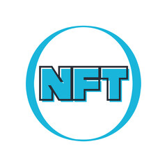 Fototapeta premium NFT Icon, NFT Logo, NFT Vector Illustration, NFT Icon Set, 