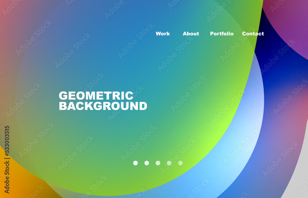 Fototapete Abstract liquid background for your landing page design. Web page for website or mobile app wallpaper