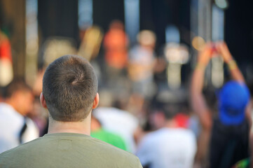 Man enjoying a music festival