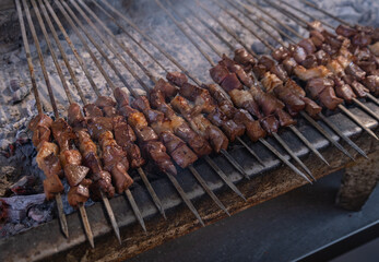 Liver kebab, one of Adana's special tastes.  street flavors.