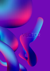 Fluid water drop shape composition abstract background. Vector illustration for banner background or landing page