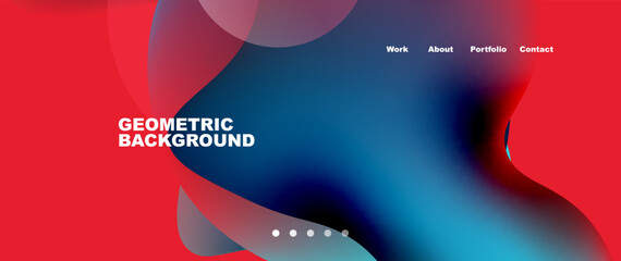 Flowing gradient colors and round elements and circles. Vector illustration for wallpaper, banner, background, leaflet, catalog, cover, flyer