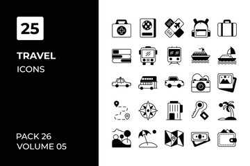Travel icons collection. Set vector line with elements for mobile concepts and web apps. Collection modern icons.