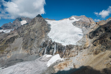 Glacier of Fellaria in Valmalenco.
Province of Sondrio. Italian Alps.