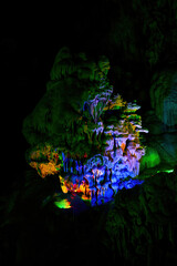 Natural caves and stalactites in Yilingyan, Nanning, Guangxi, China